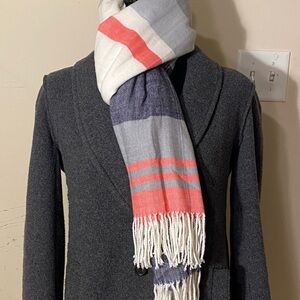 Striped Scarf with Fringe